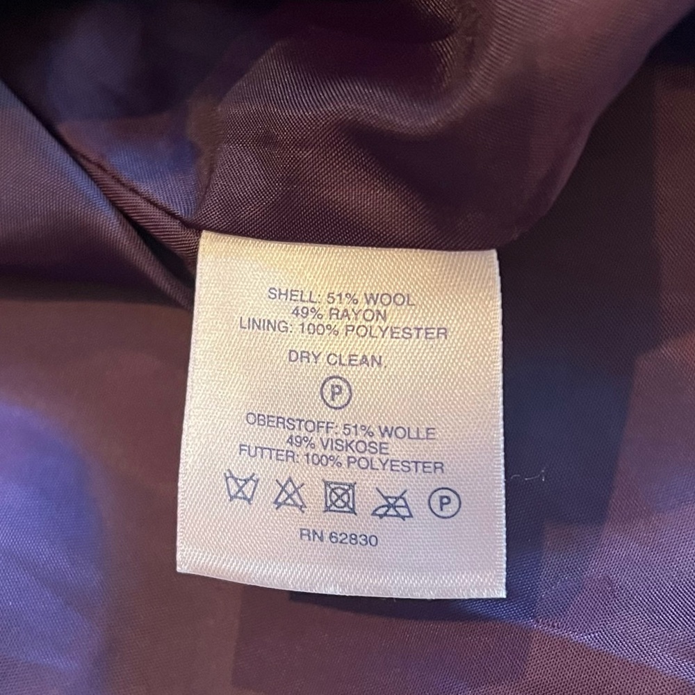 Lands' End Women's Purple Pea Coat Classic! Size 4 - Picture 5 of 7